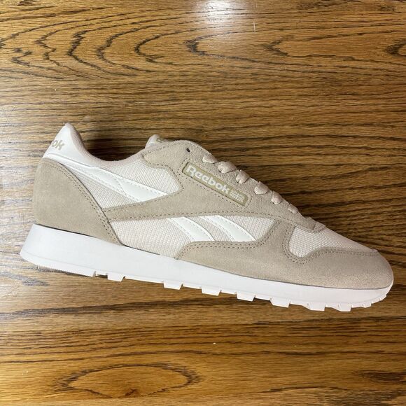 Reebok Other - Reebok Classic Leather Shoes Men Size 11.5 Tan Oat Alabas Chalk Casual NEW